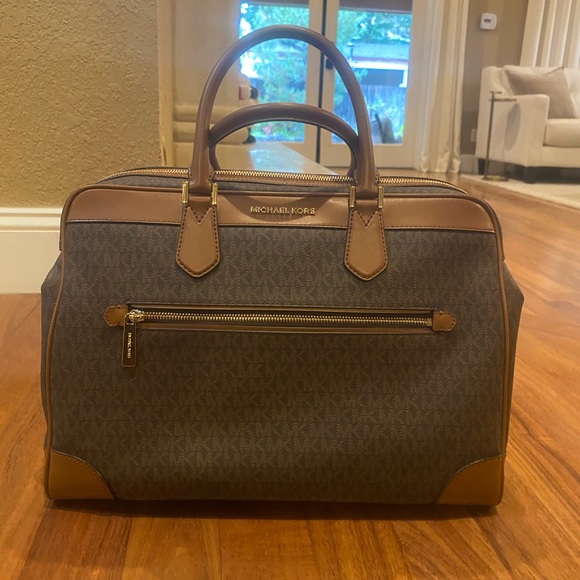 MICHAEL KORS Brown Large Weekender Bag